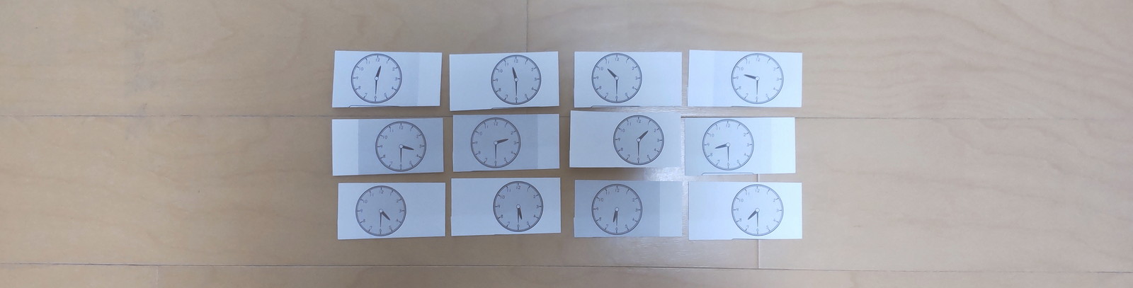◯時半の時計の読み方。プリントで「できた！」を体験しながら身につけてもらうための言葉かけ